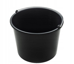 WIADRO PLASTIKOWE 12L (CZARNE)